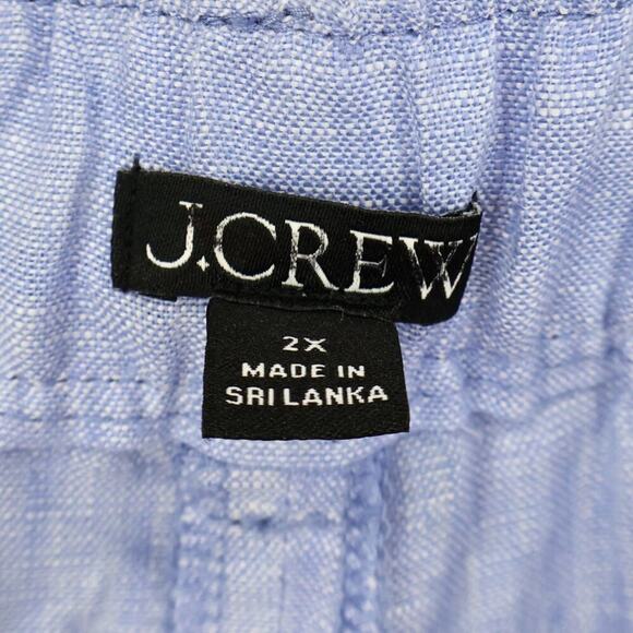 J.Crew Linen Harbor Wide Leg Pant French Blue Size XXL NWOT - Picture 4 of 8